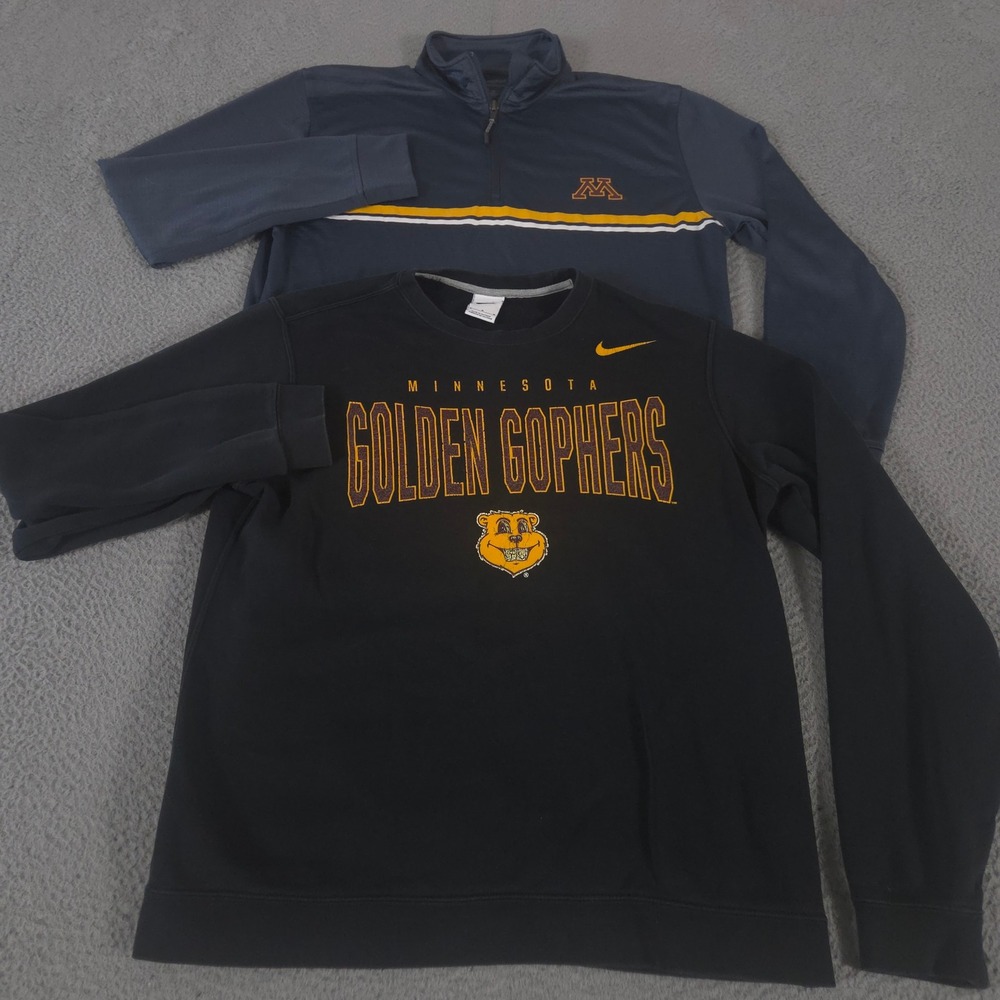 LOT OF 2 Champion x Nike Pullover Mens M Minnesota Golden Gophers Sportswear